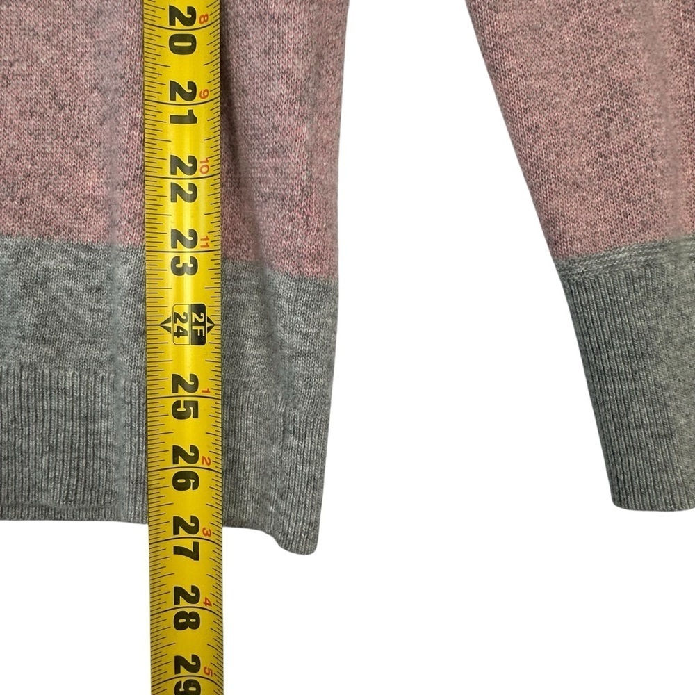 Banana Republic Filpucci Italian Extra Fine Merino Wool Pink Grey Sweater S - Picture 4 of 7